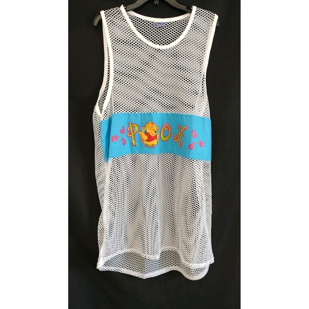 90's Vintage Disney Winnie The Pooh Dress Cover Up Summer Pool Beach Retro R O/S - Picture 2 of 7